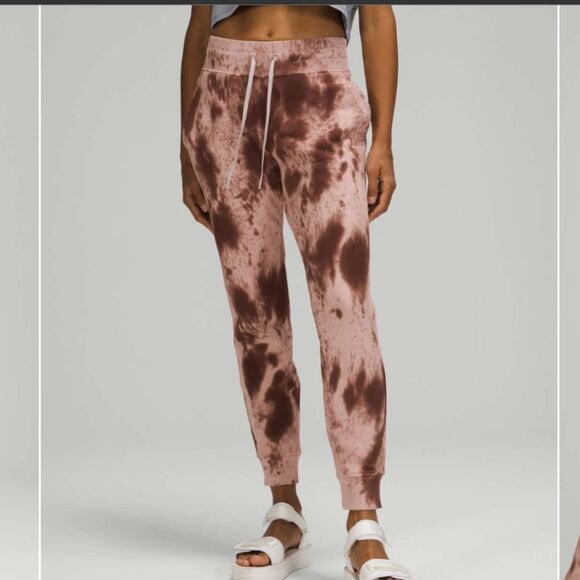 NWT New LULULEMON Warm Down Jogger Sweatpants Marble Tie Dye French Press MD3Y 8